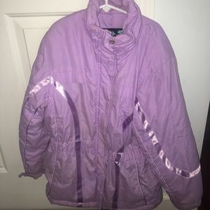 Girls purple coat, size 10/12